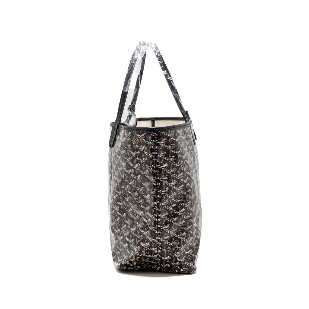 GOYARD SAINT LOUIS PM TOTE BAG GOYARD LINE CANVAS BLACK SHW