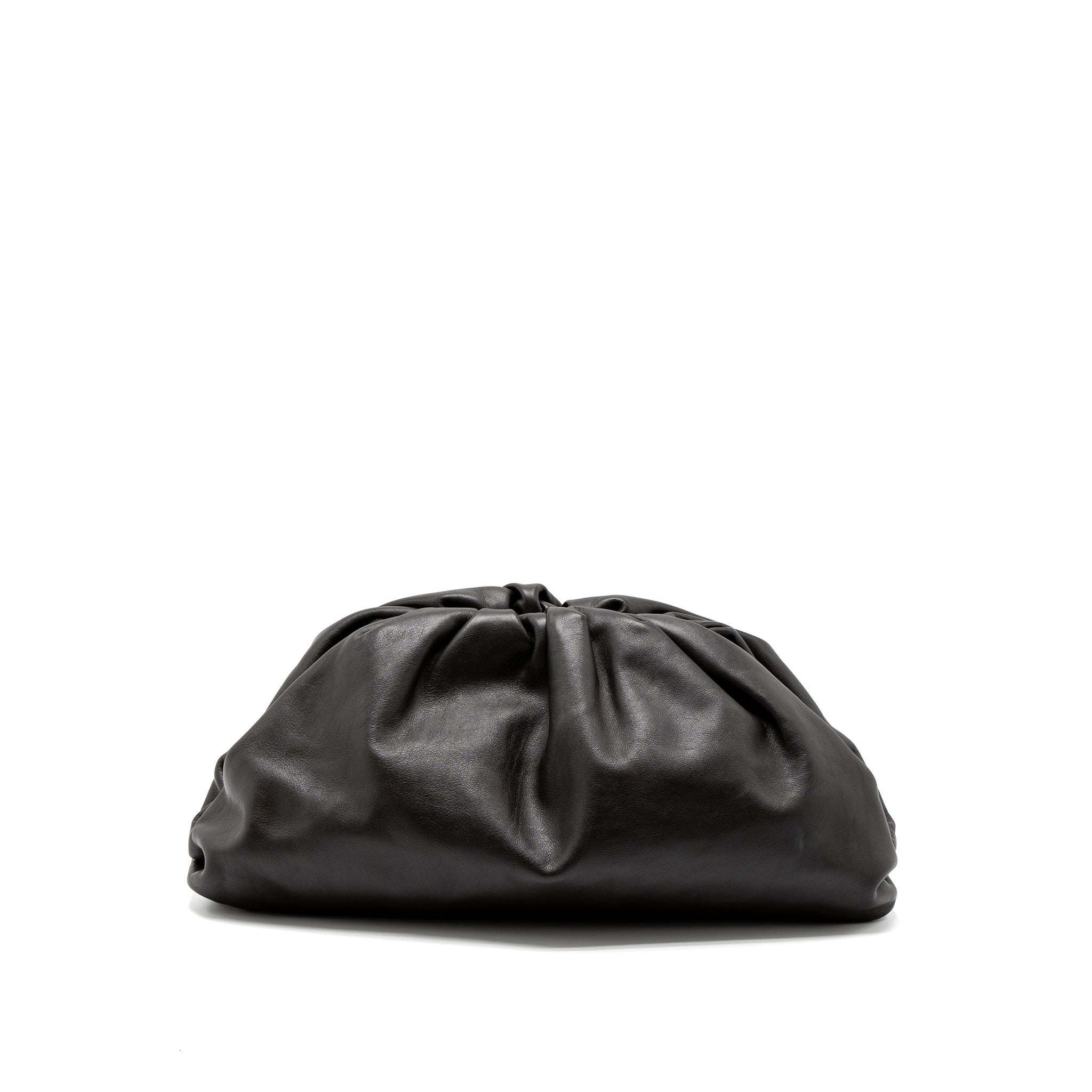 BOTTEGA VENETA CLUTCH CALFSKIN DARK BROWN GHW