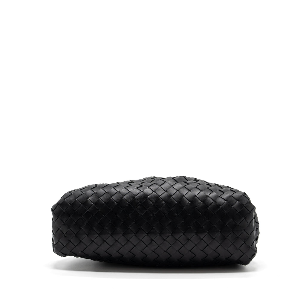 BOTTEGA VENETA POUCH INTRECCIATO LEATHER CLUTCH LAMBSKIN BLACK