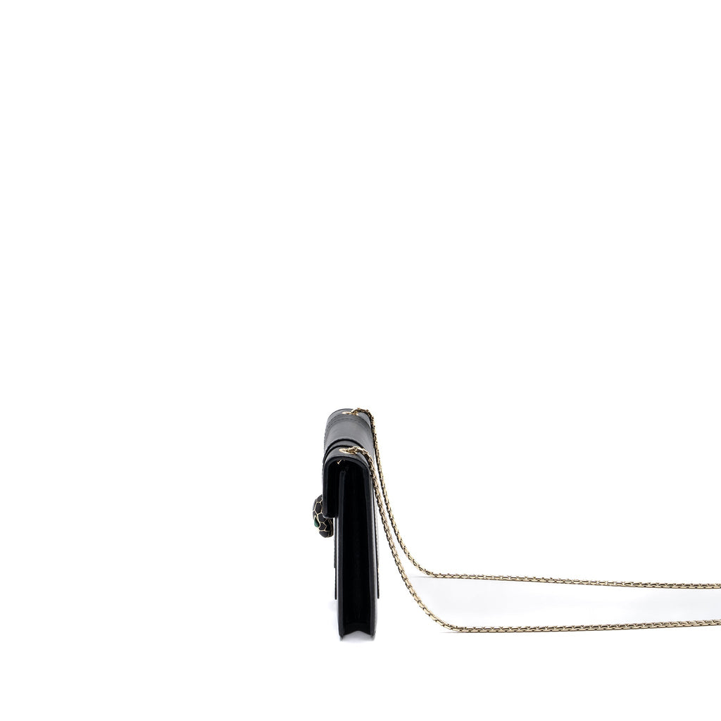 BVLGARI SERPENTI FOREVER CROSSBODY BAG CALFSKIN BLACK LGHW