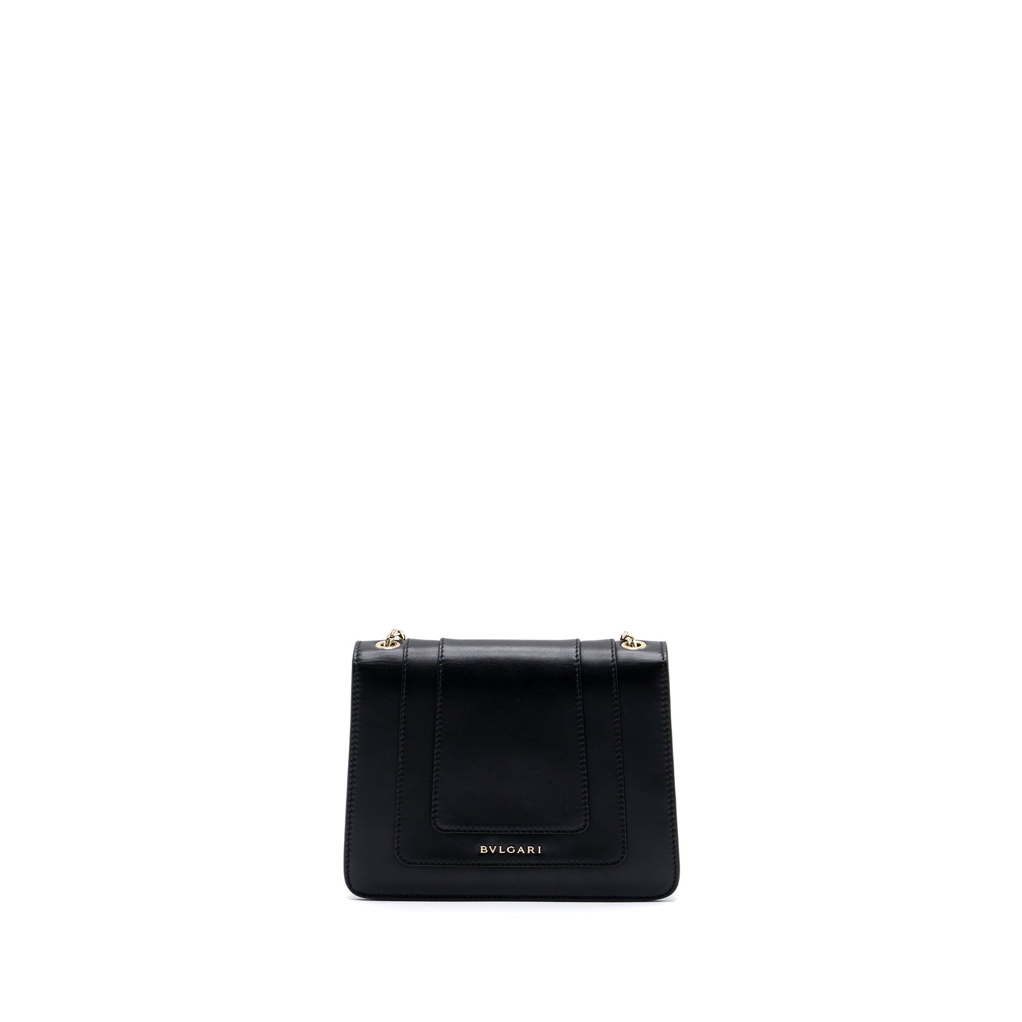 BVLGARI SERPENTI FOREVER CROSSBODY BAG CALFSKIN BLACK LGHW
