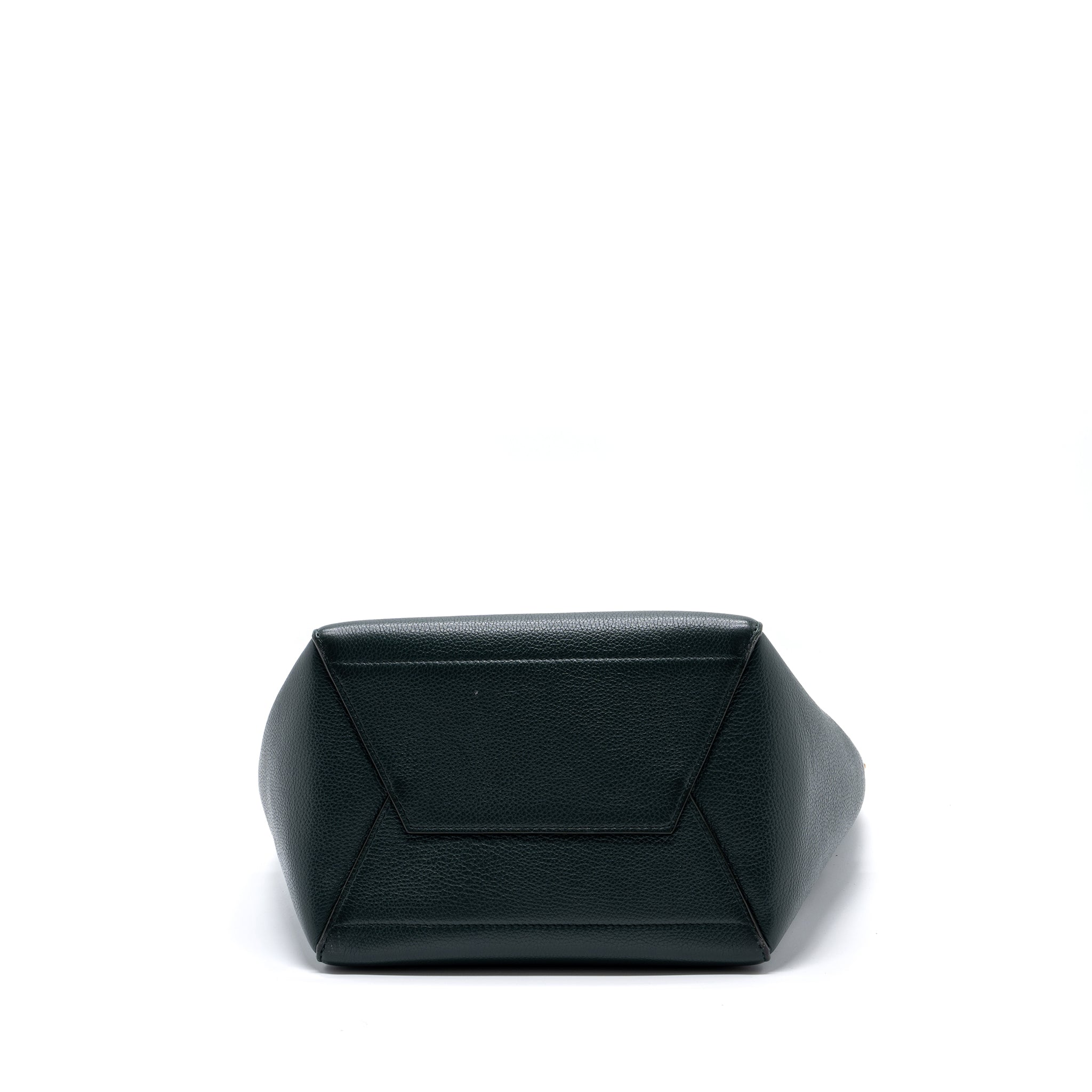 CELINE SANGLE BUCKET BAG CALFSKIN DARK GREEN GHW
