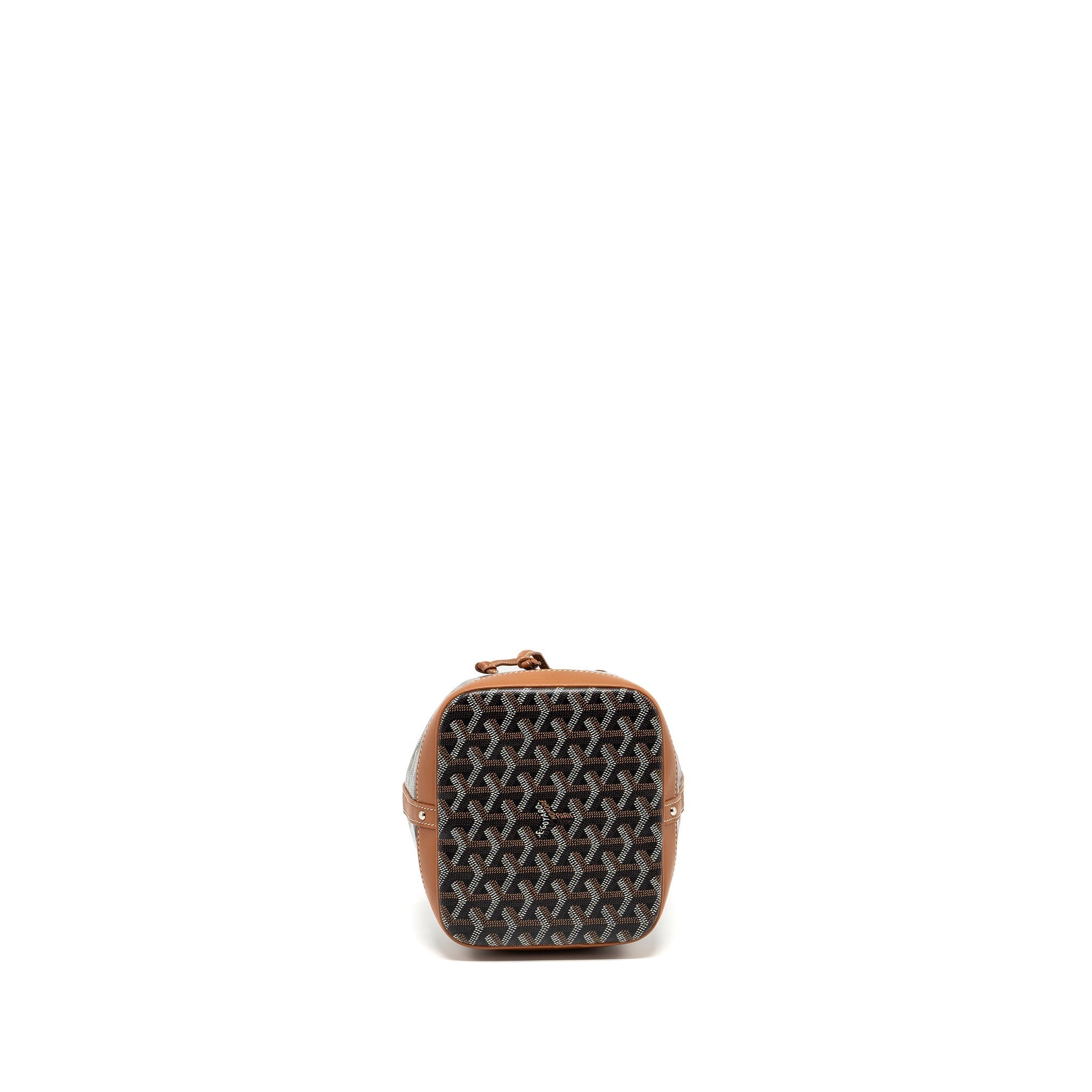 GOYARD PETIT FLOT BUCKET BAG CANVAS / CALFSKIN BROW SHW
