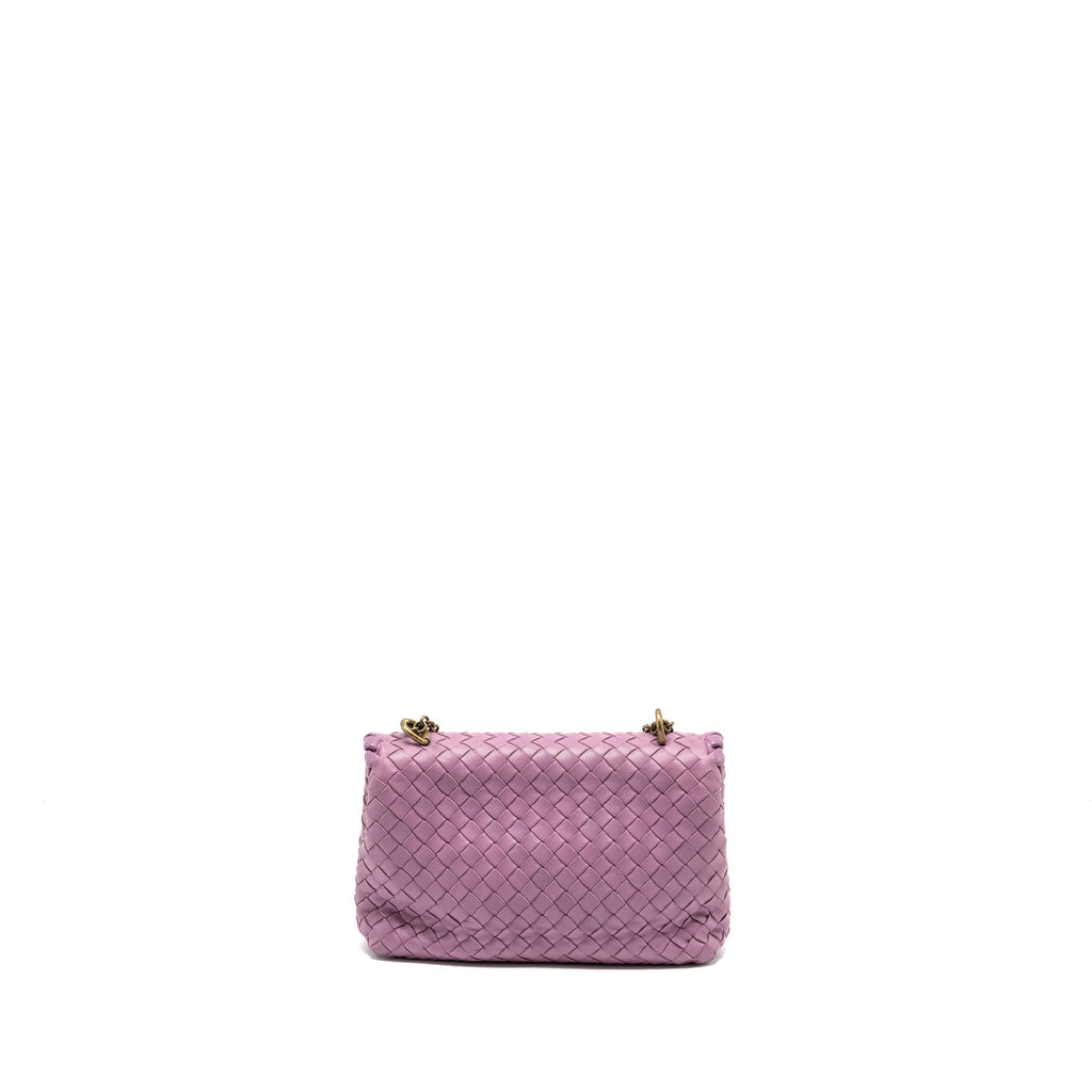 BOTTEGA VENETA OLYMPIA BAG LEATHER LIGHT PURPLE GHW