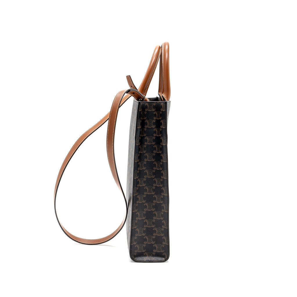CELINE VERTICAL CABAS TRIOMPHE CANVAS GHW