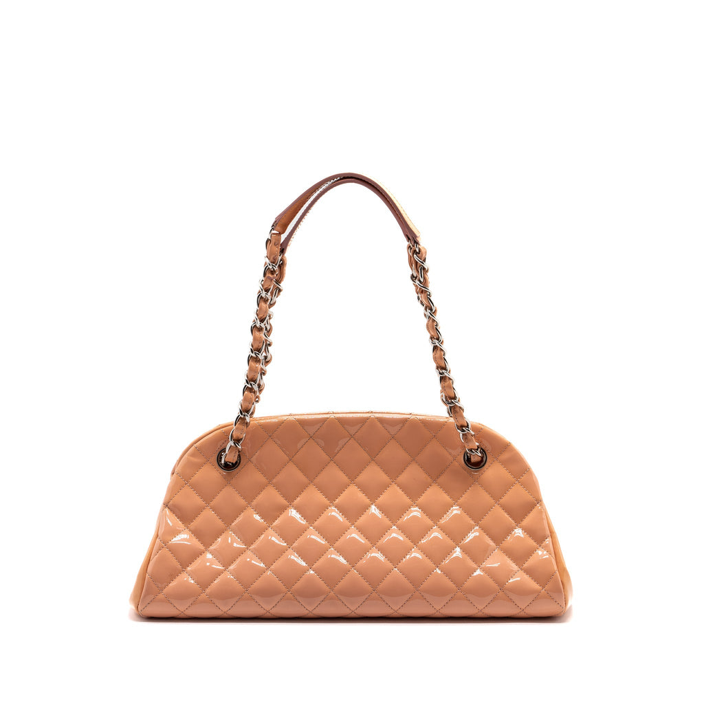 CHANEL SHOULDER BAG PATENT LEATHER PINK SHW
