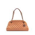 CHANEL SHOULDER BAG PATENT LEATHER PINK SHW