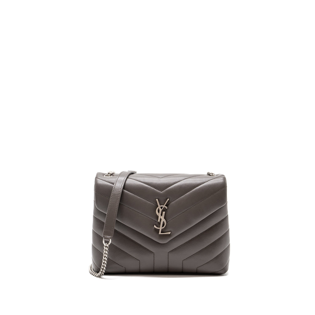 SAINT LAURENT/YSL SMALL LOU LOU BAG CALFSKIN DARK GREY SHW