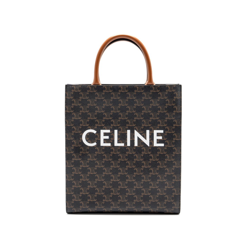 CELINE VERTICAL CABAS TRIOMPHE CANVAS GHW