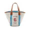 GOYARD BELHARRA BIARRITZ GOYARDLINE CANVAS LIGHT BLUE REVERSIBLE TOTE