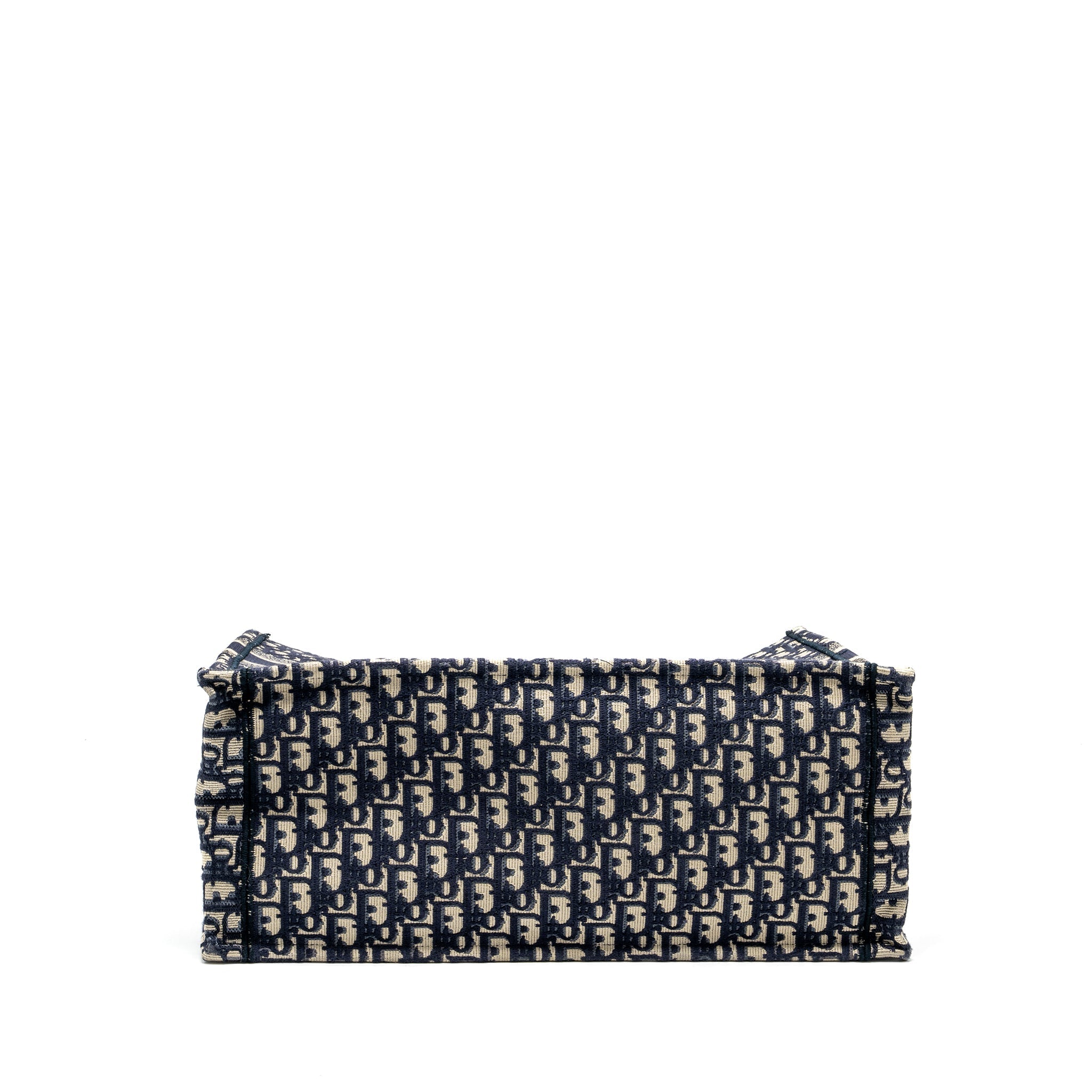 DIOR LARGE BOOK TOTE BLUE DIOR OBLIQUE EMBROIDERY