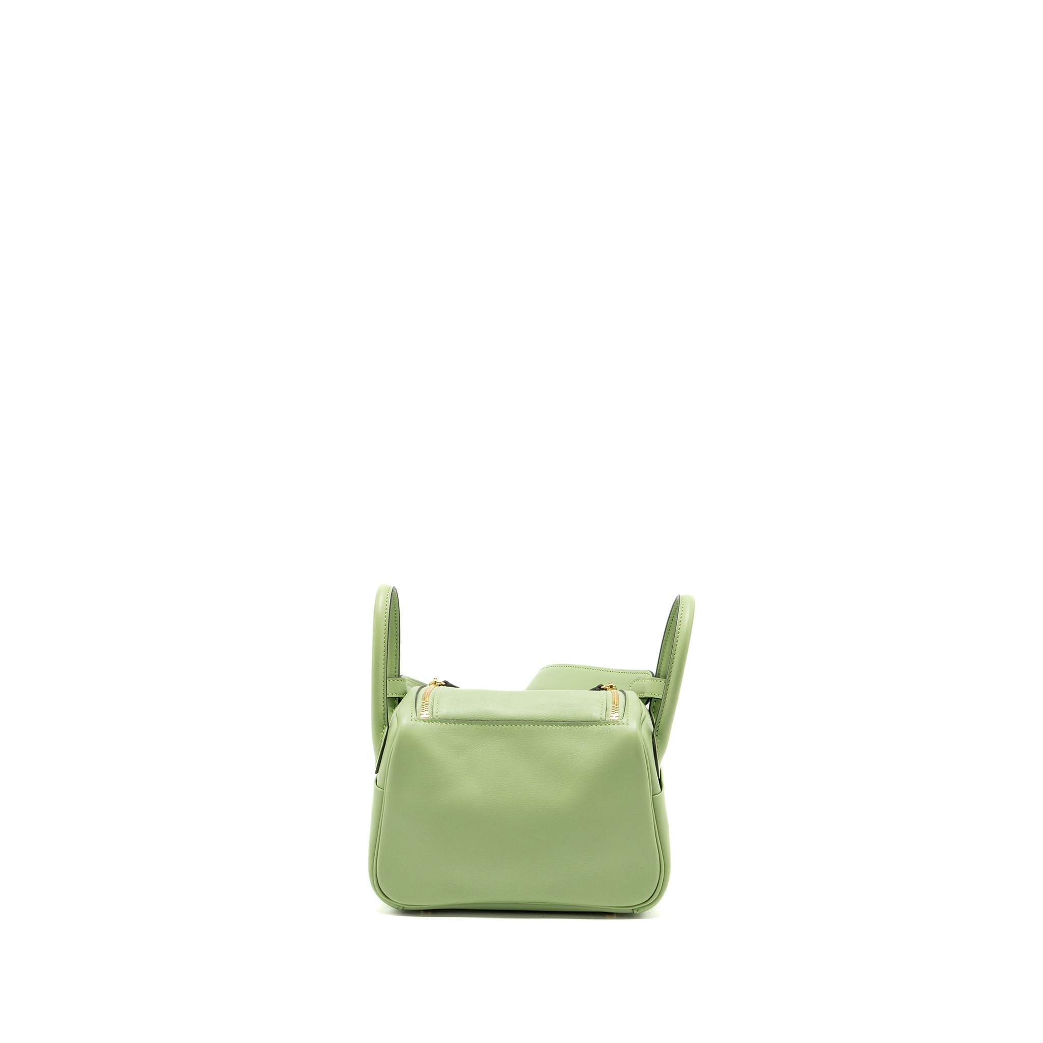 HERMES MINI LINDY SWIFT VERT CRIQUET GHW
