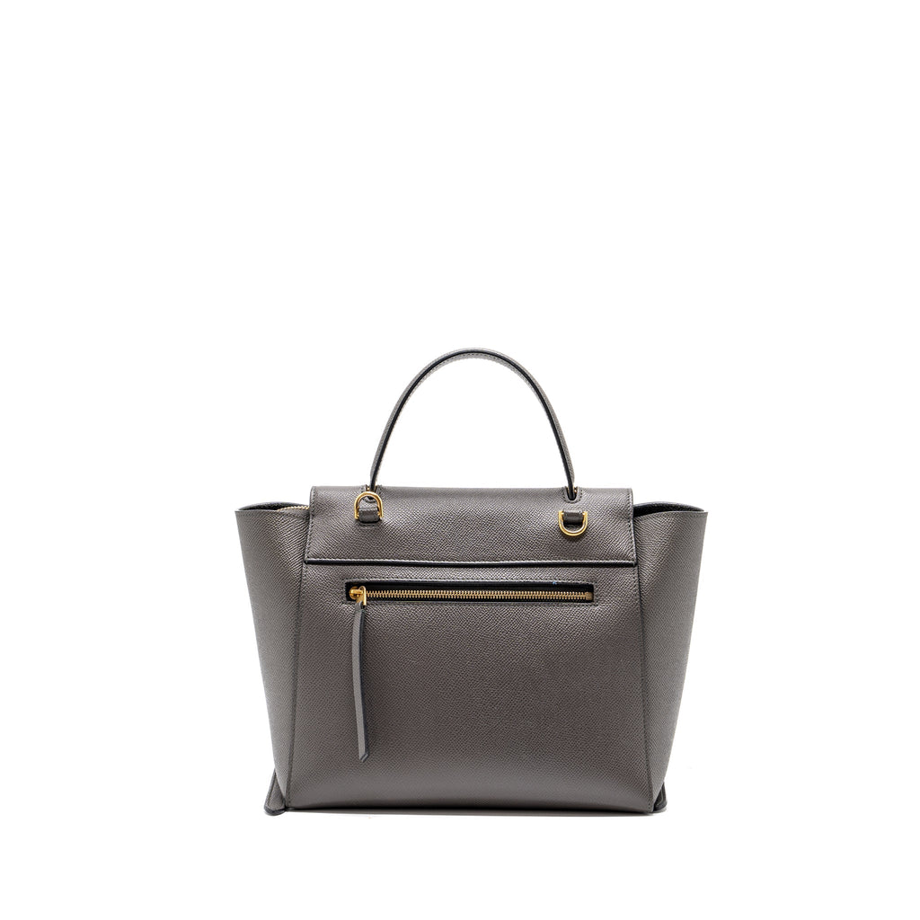 CELINE MICRO BELT BAG GRAINED CALFSKIN GREY GHW
