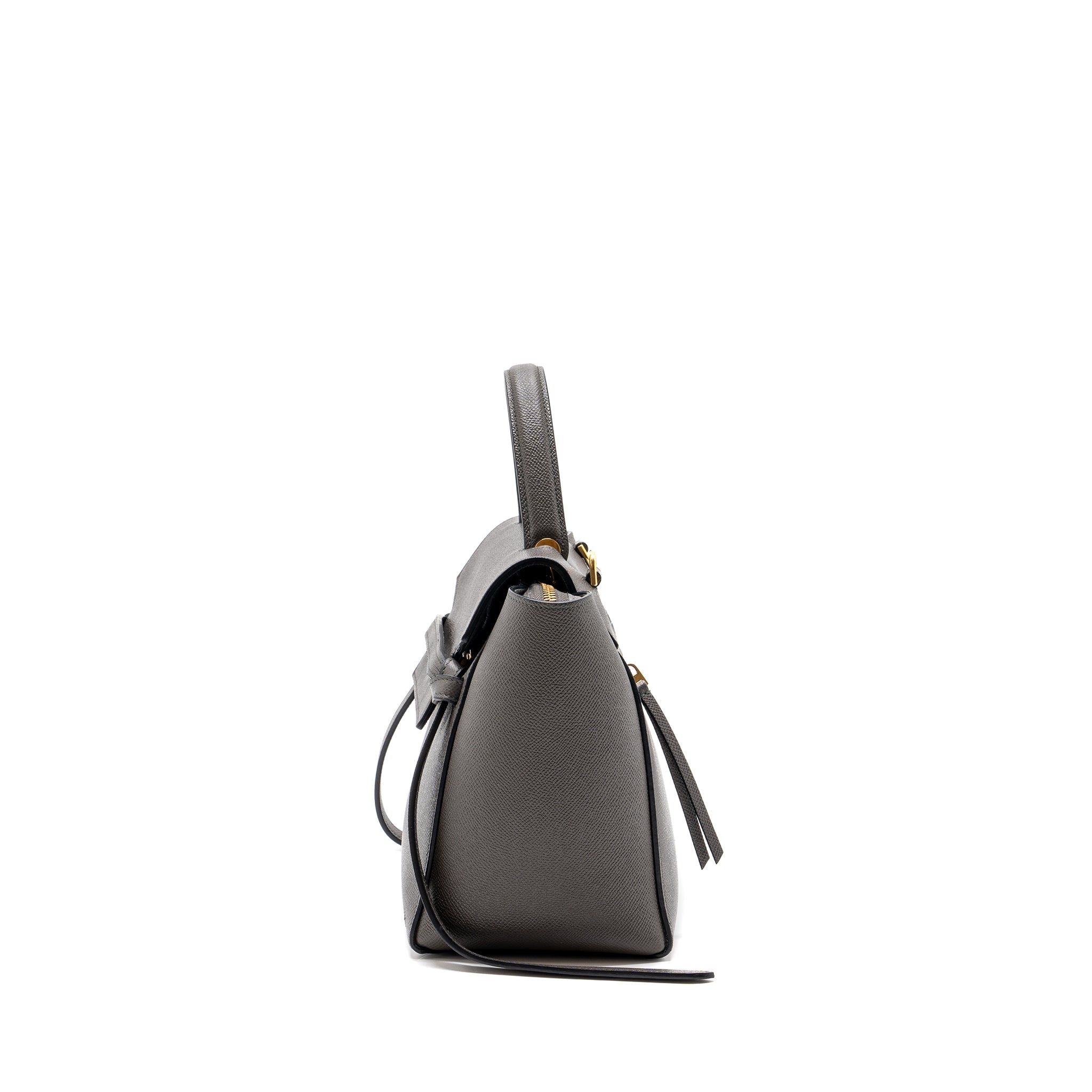 CELINE MICRO BELT BAG GRAINED CALFSKIN GREY GHW