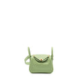 HERMES MINI LINDY SWIFT VERT CRIQUET GHW