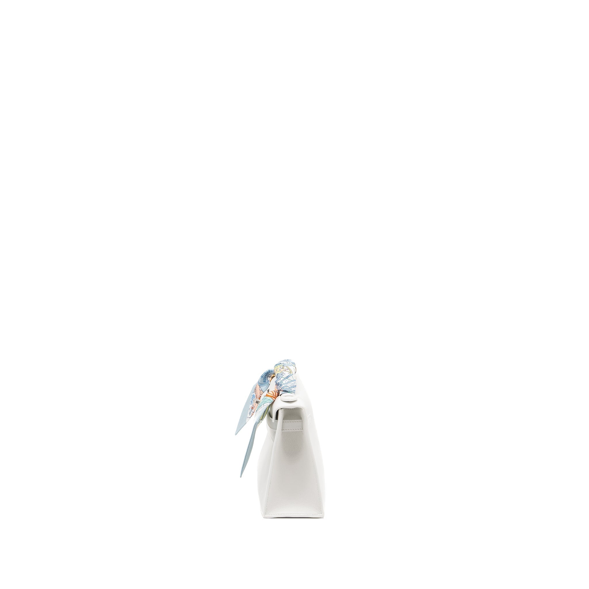 HERMES KELLY POCHETTE SWIFT NEW WHITE SHW
