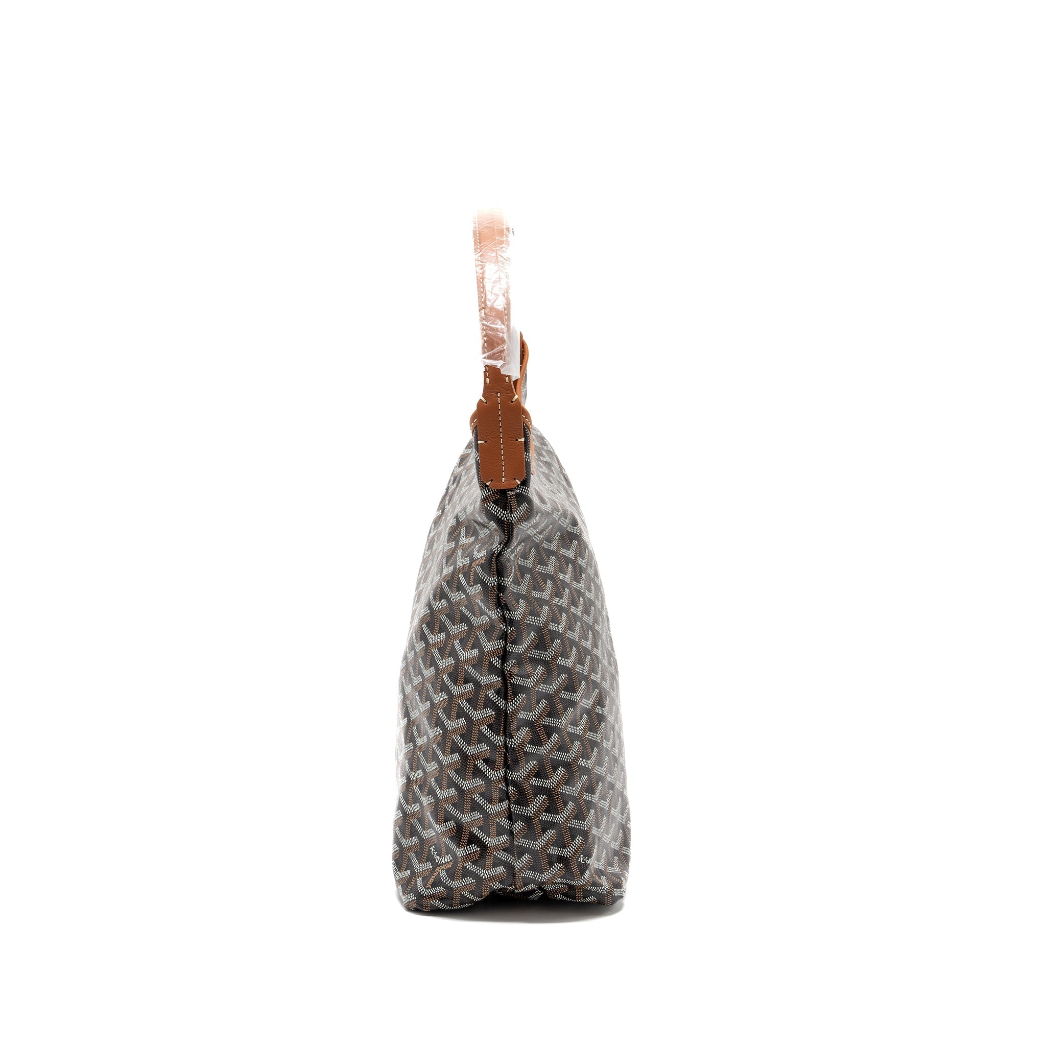 GOYARD BOHEME HOBO BAG CANVAS/CALFSKIN BLACK/ BROWN SHW