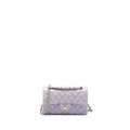 CHANEL SMALL CLASSIC DOUBLE FLAP BAG LAMBSKIN LIGHT PURPLE LGHW(MICROCHIP)