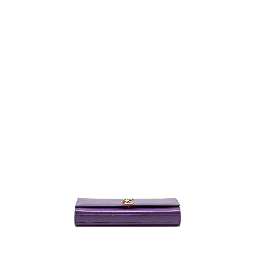 SAINT LAURENT KATE CLUTCH CALFSKIN PURPLE GHW
