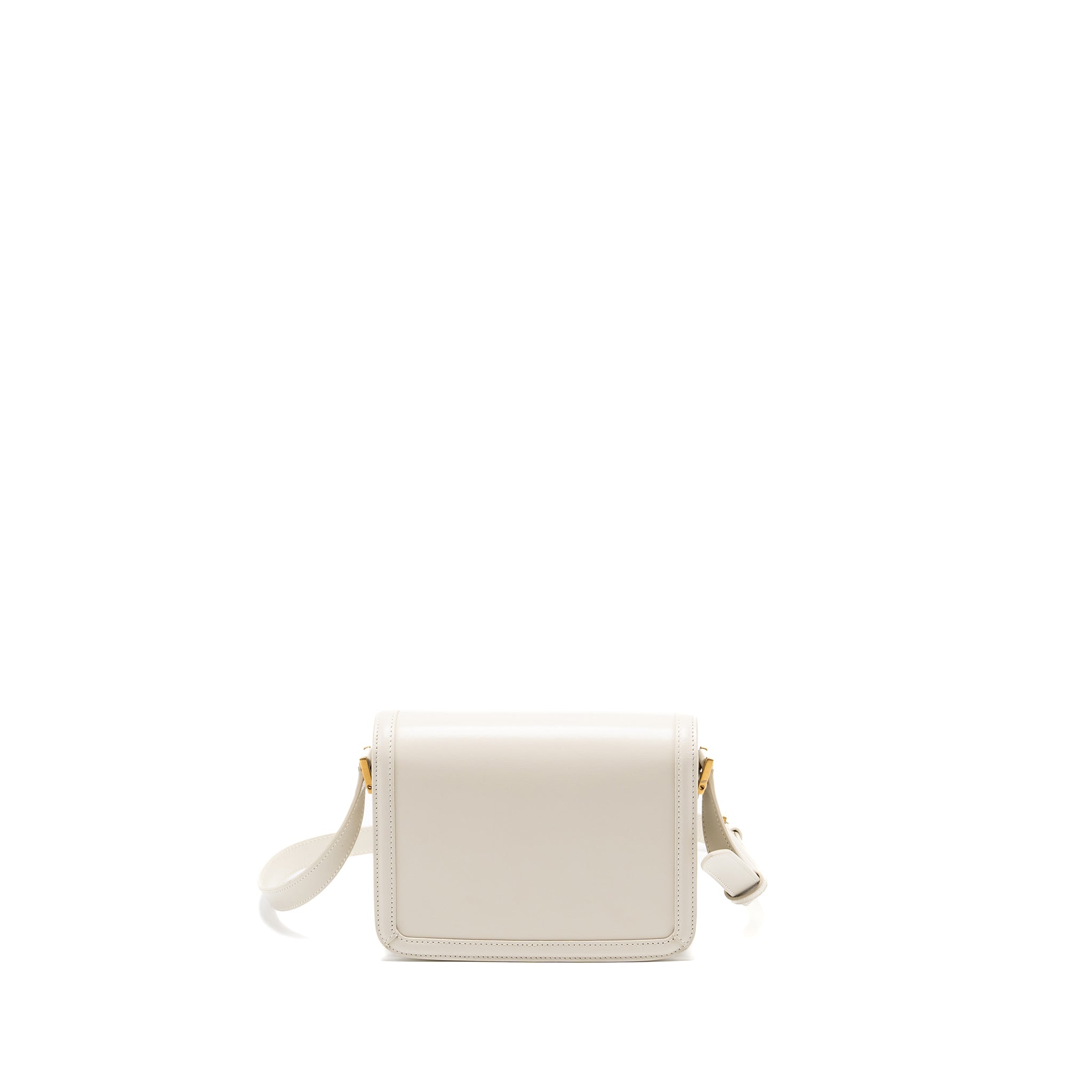 SAINT LAURENT/YSL SMALL SOLFERINO SATCHEL CROSSBODY BAG WHITE GHW