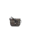 GOYARD BELVEDERE PM MESSENGER BAG GOYARDLINE CANVAS / CALFSKIN BLACK SHW