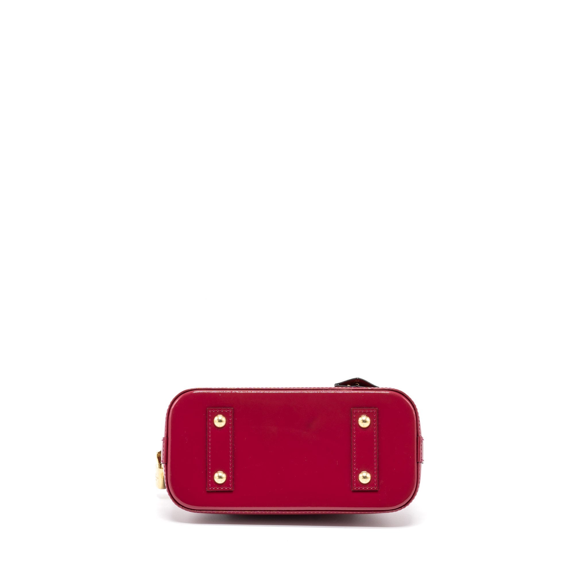LOUIS VUITTON ALMA BB MONOGRAM VERNIS PINK GHW