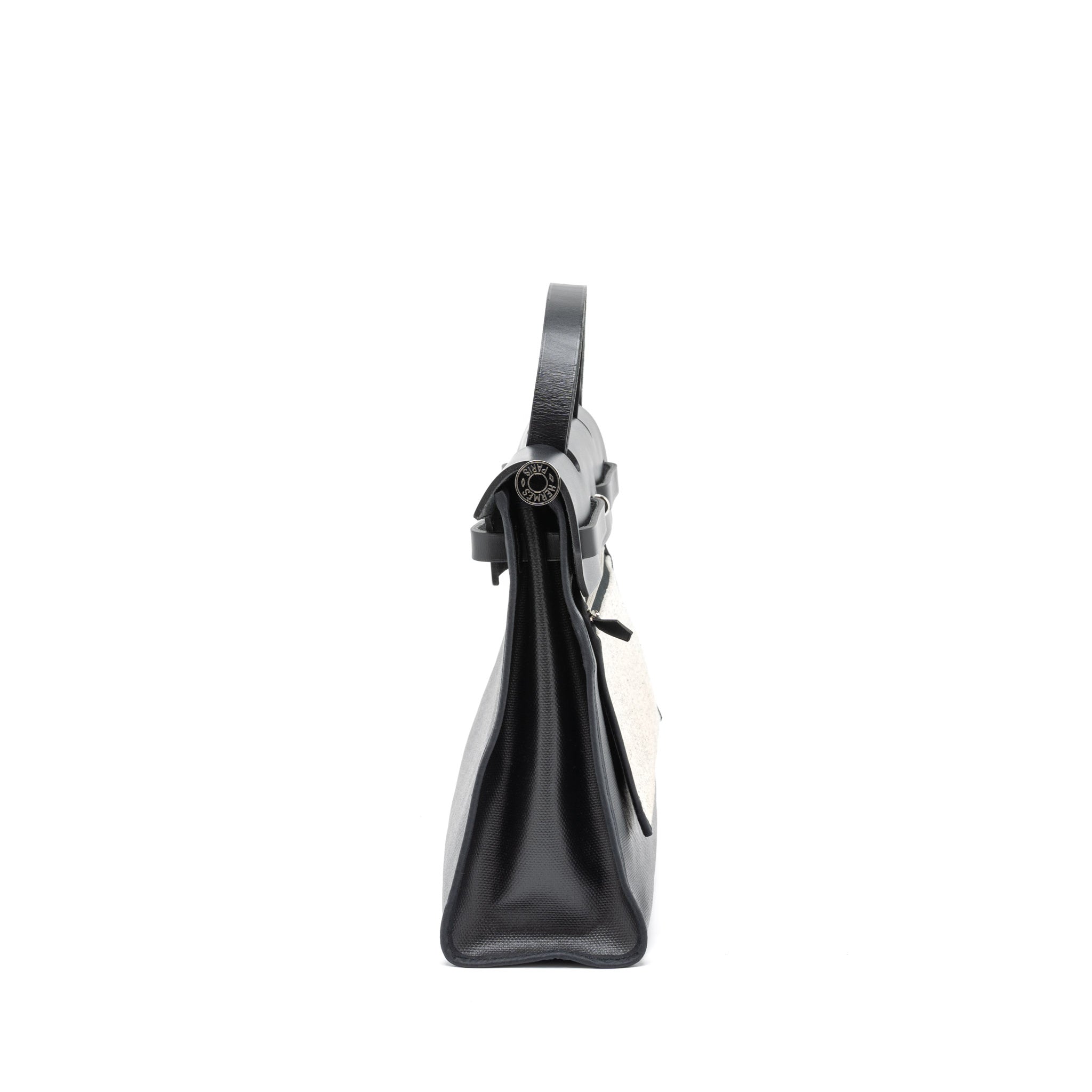 HERMES HERBAG 31 BERLINE CANVAS/VACHE HUNTER BLACK SHW