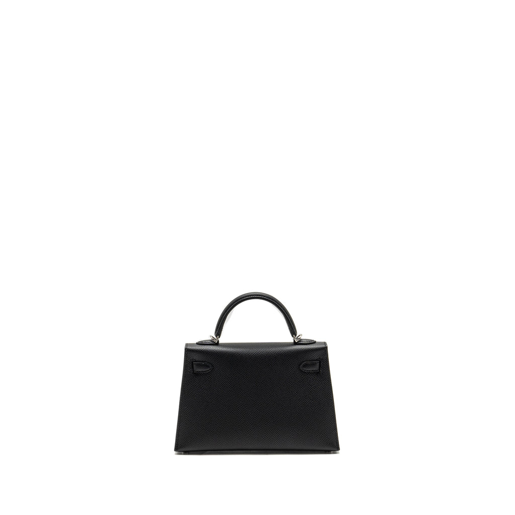 HERMES MINI KELLY II SPECIAL ORDER EPSOM BLACK / NAVY SHW