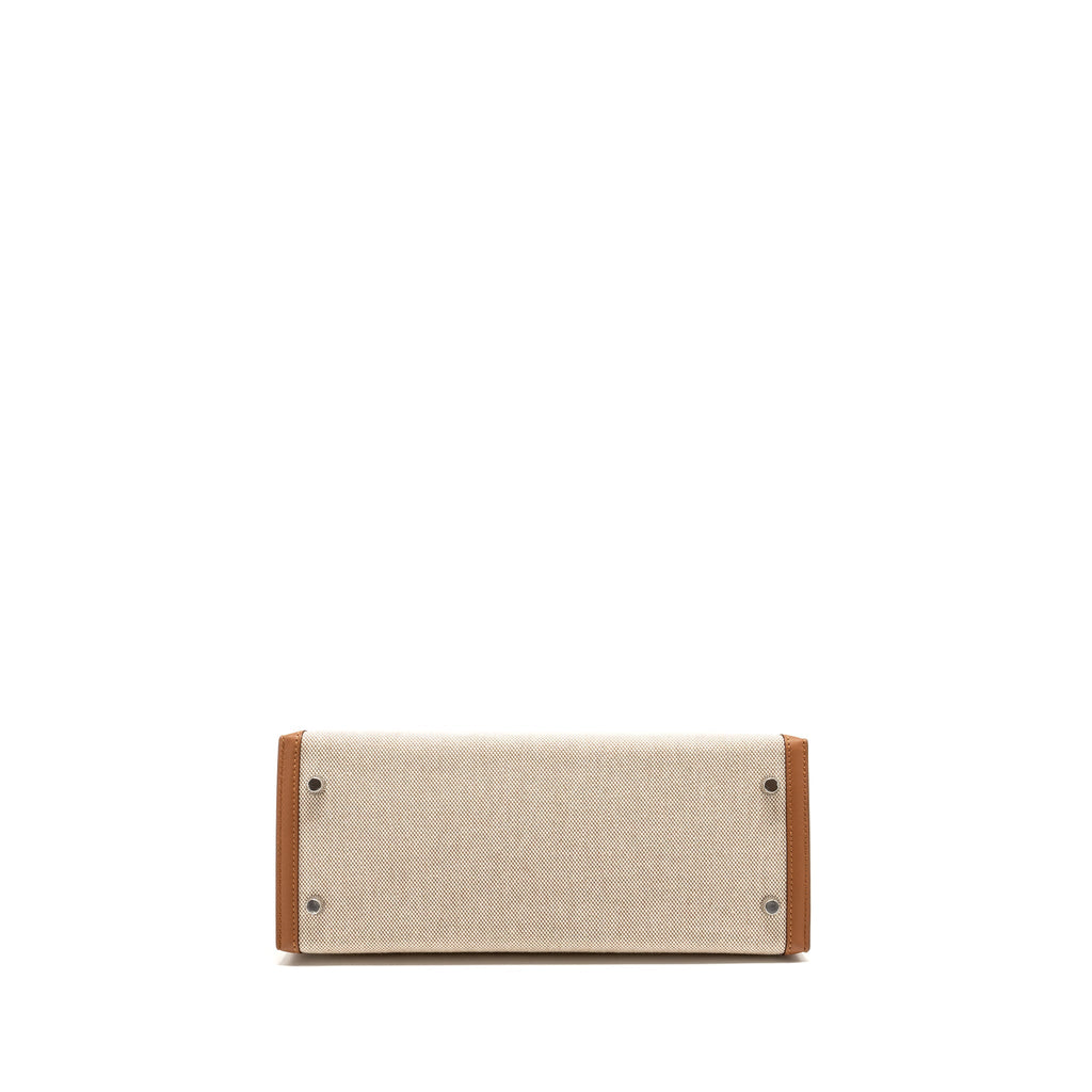 HERMES KELLY 28 TOILE H/SWIFT ECRU/GOLD SHW