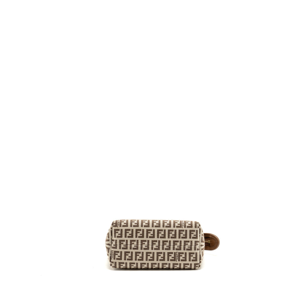 FENDI BY THE WAY MINI BAG FF CANVAS/LEATHER BROWN/CREAM GHW