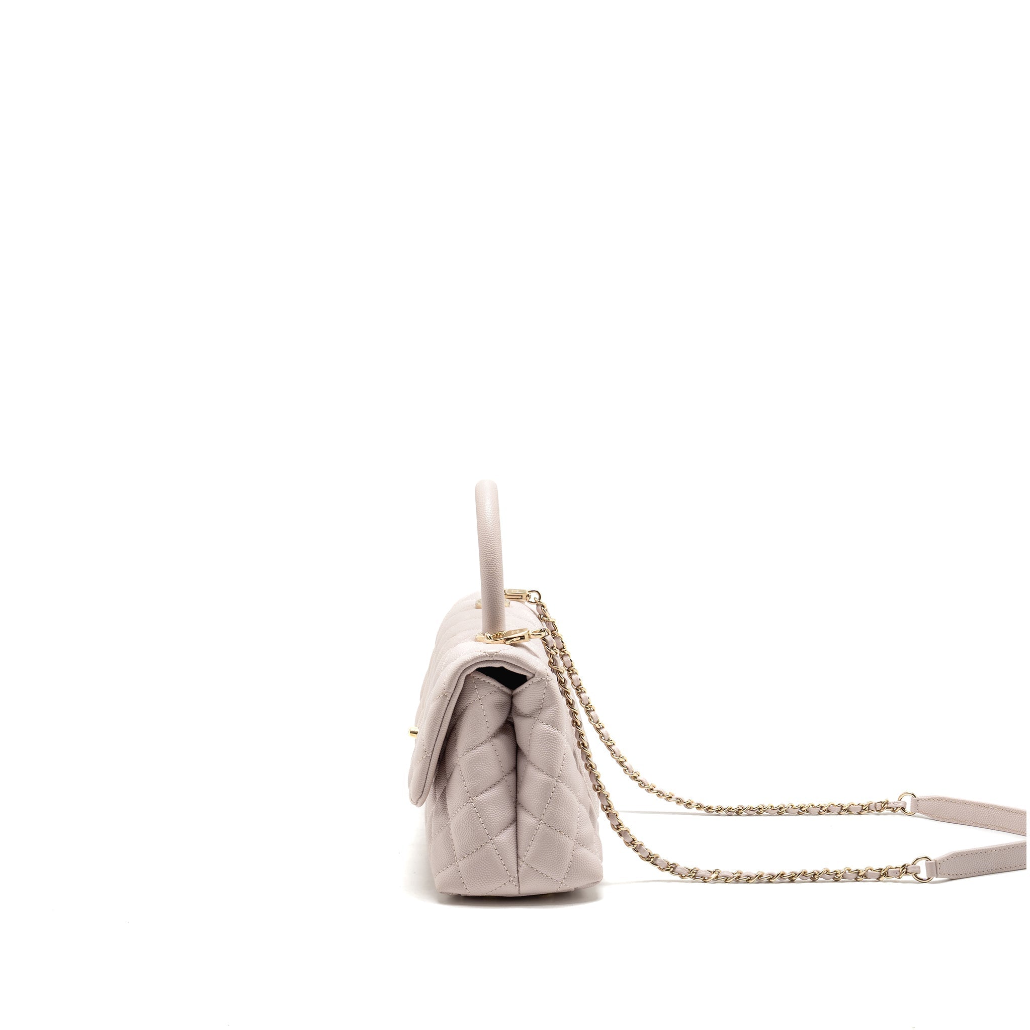 CHANEL SMALL COCO HANDLE CAVIAR LILAC LGHW