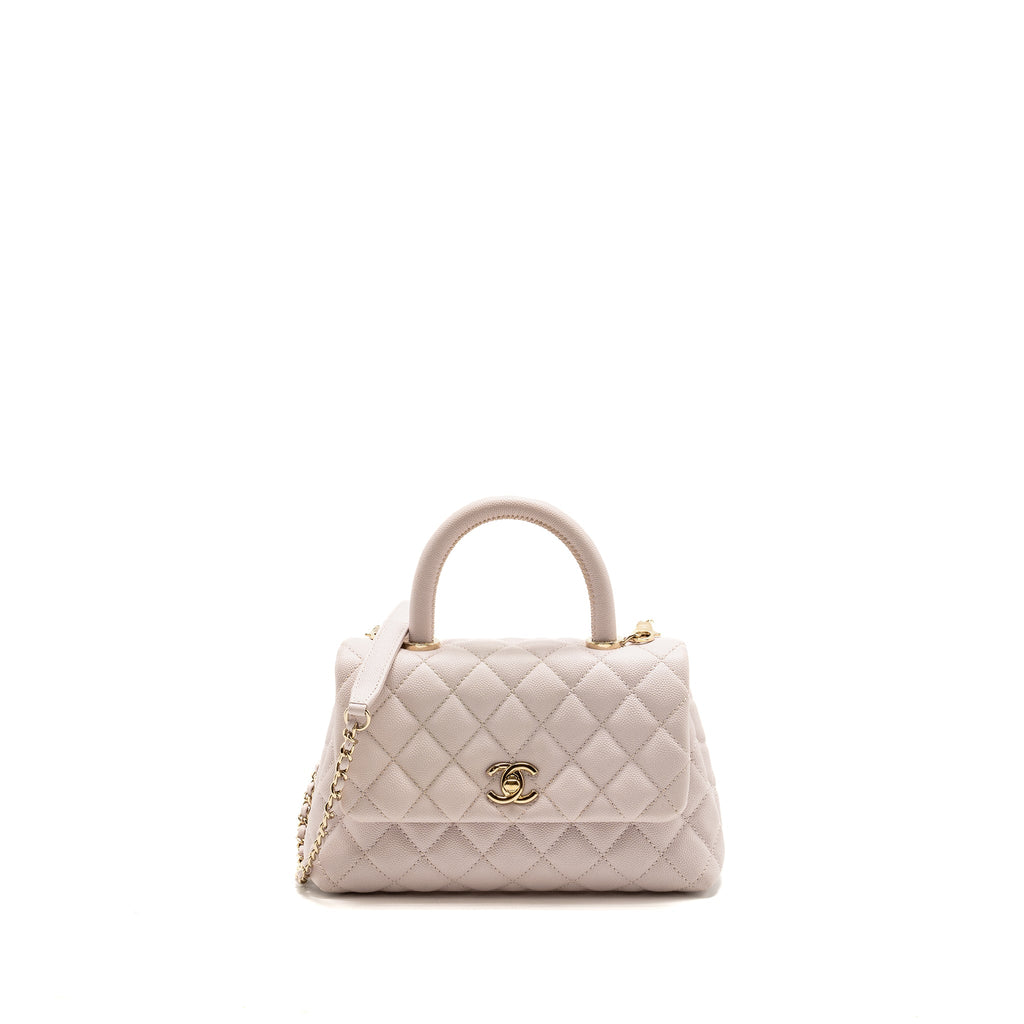 CHANEL SMALL COCO HANDLE CAVIAR LILAC LGHW