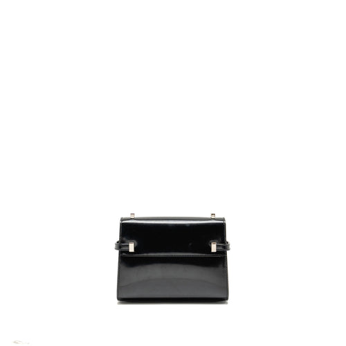 SAINT LAURENT MINI MANHATTAN SHOULDER BAG SHINY CALFSKIN BLACK SHW