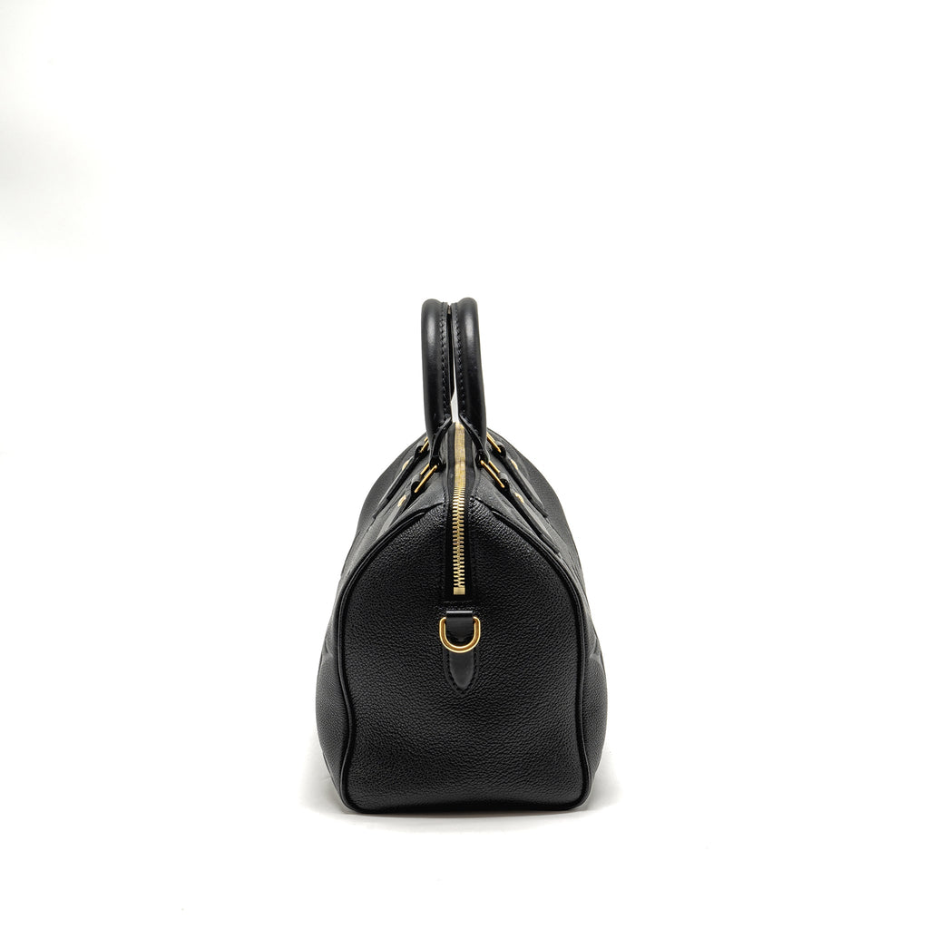 LOUIS VUITTON SPEEDY BANDOULIERE 25 MONOGRAM EMPREINTE LEATHER BLACK GHW