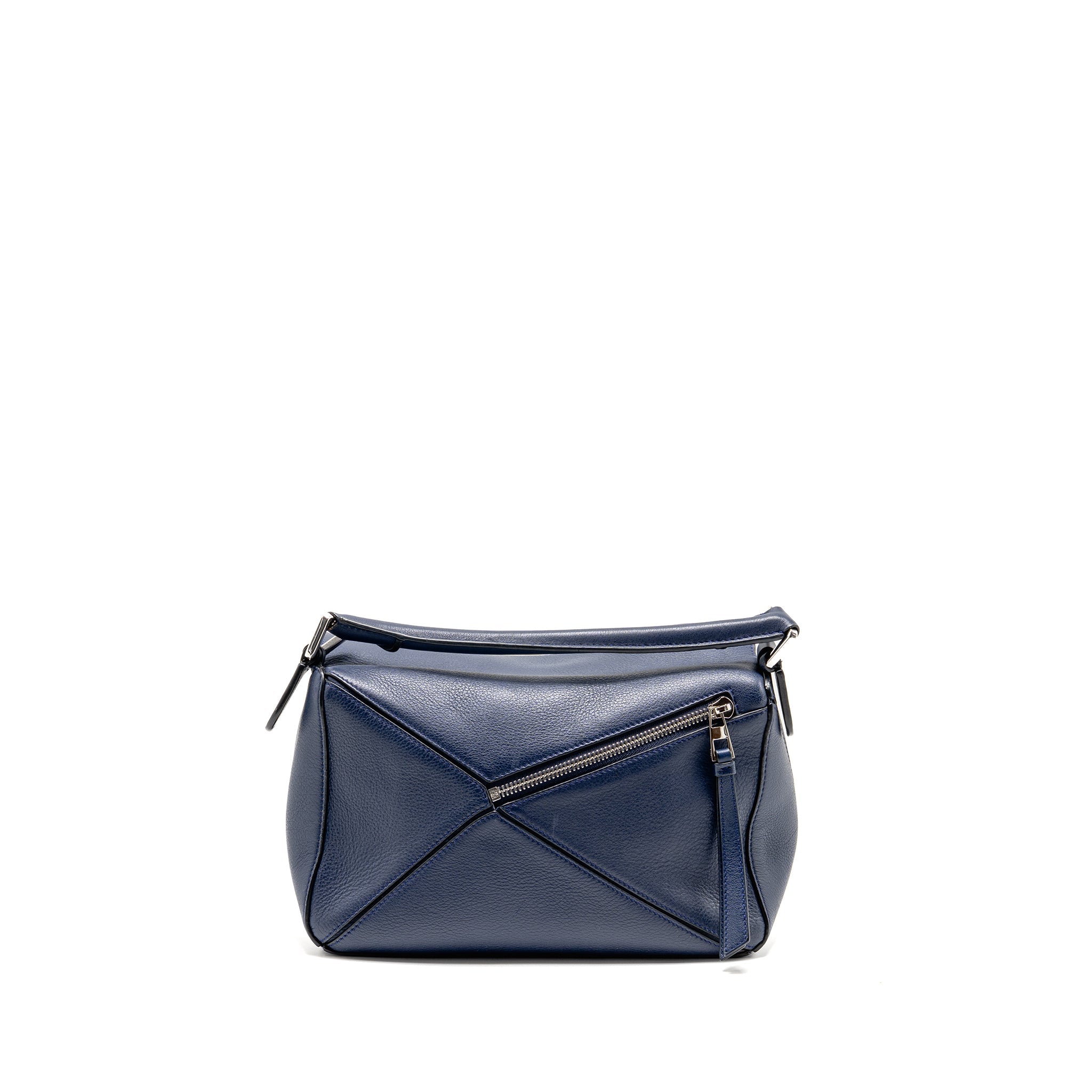 LOEWE SMALL PUZZLE BAG CALFSKIN NAVY SHW
