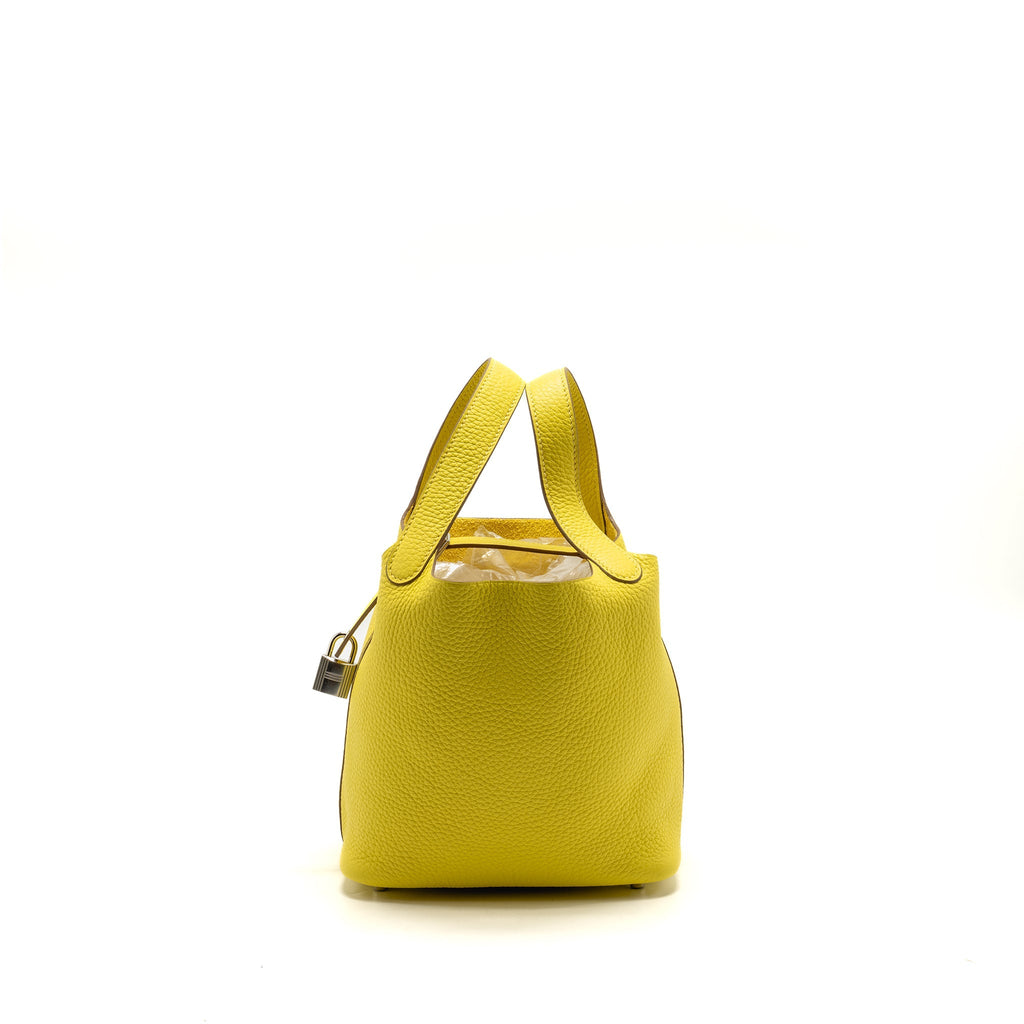 HERMES PICOTIN 18 LOCK BAG CLEMENCE 9R LIME SHW