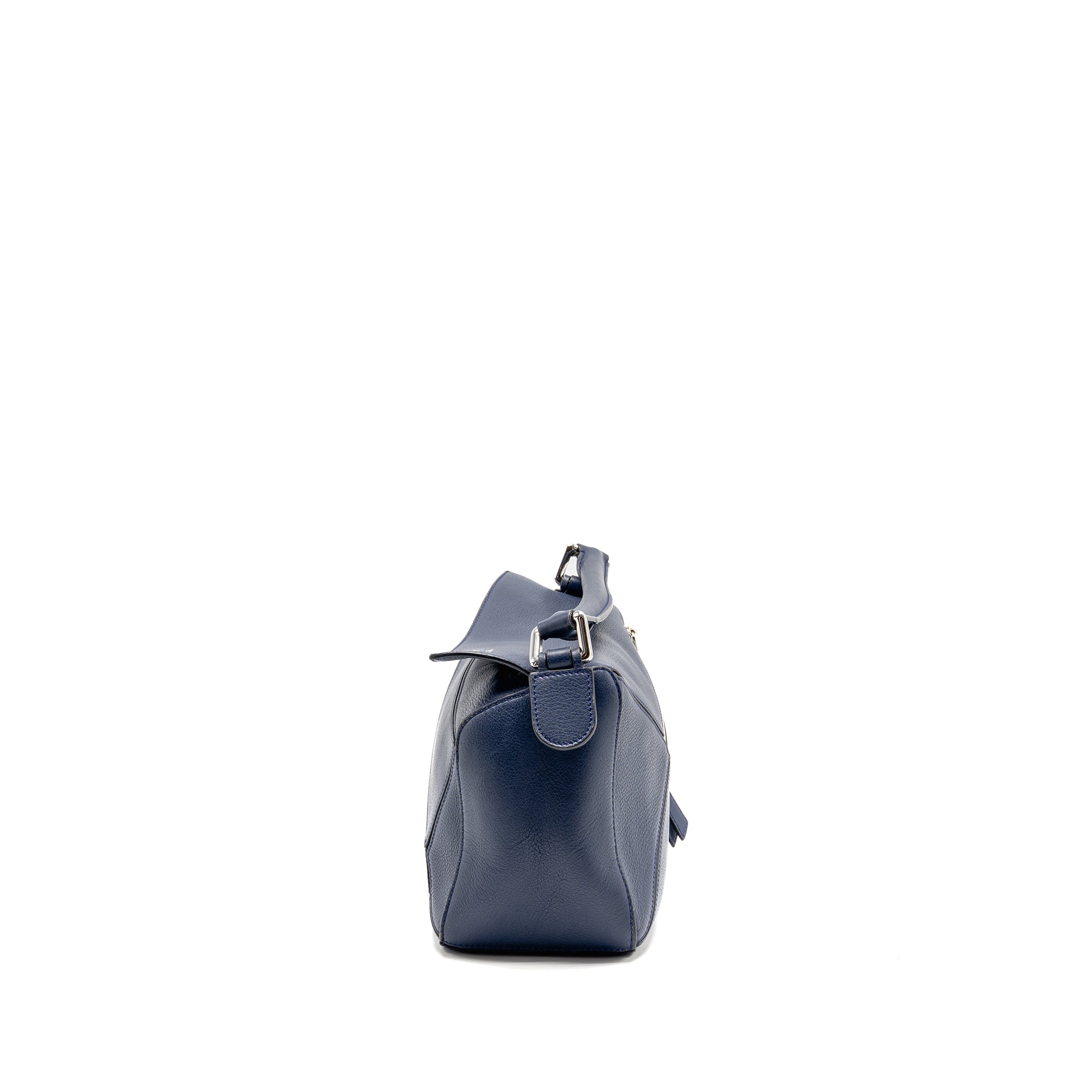 LOEWE SMALL PUZZLE BAG CALFSKIN NAVY SHW