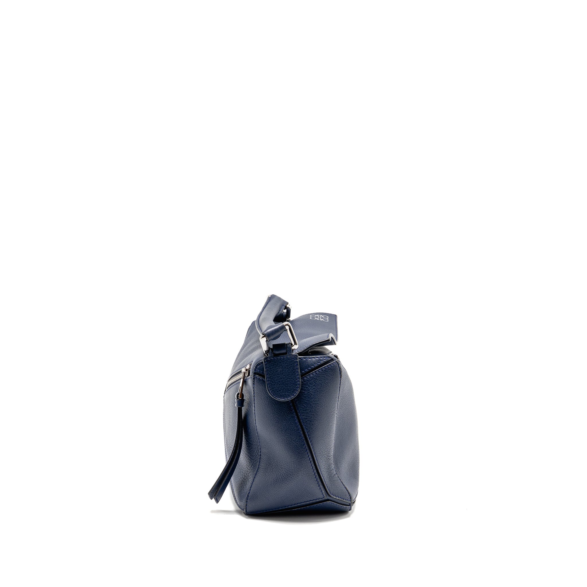 LOEWE SMALL PUZZLE BAG CALFSKIN NAVY SHW