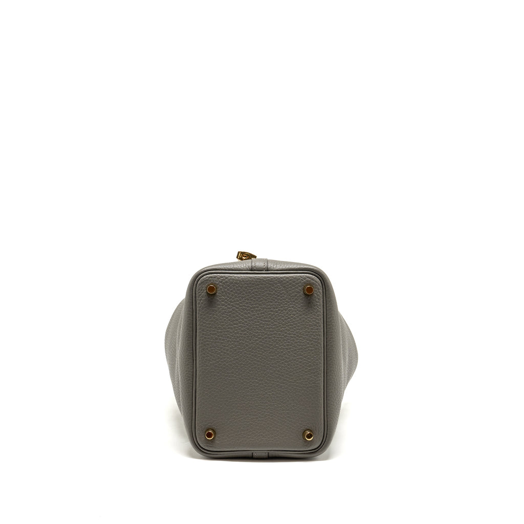 HERMES PICOTIN 18 LOCK BAG GRIS MEYER GHW