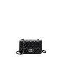 CHANEL MINI RECTANGULAR FLAP BAG CAVIAR IRIDESCENT BLACK SHW