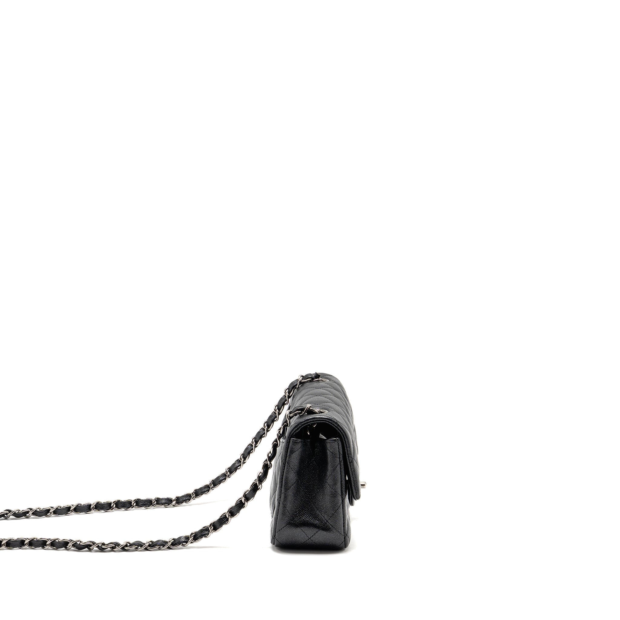 CHANEL MINI RECTANGULAR FLAP BAG CAVIAR IRIDESCENT BLACK SHW