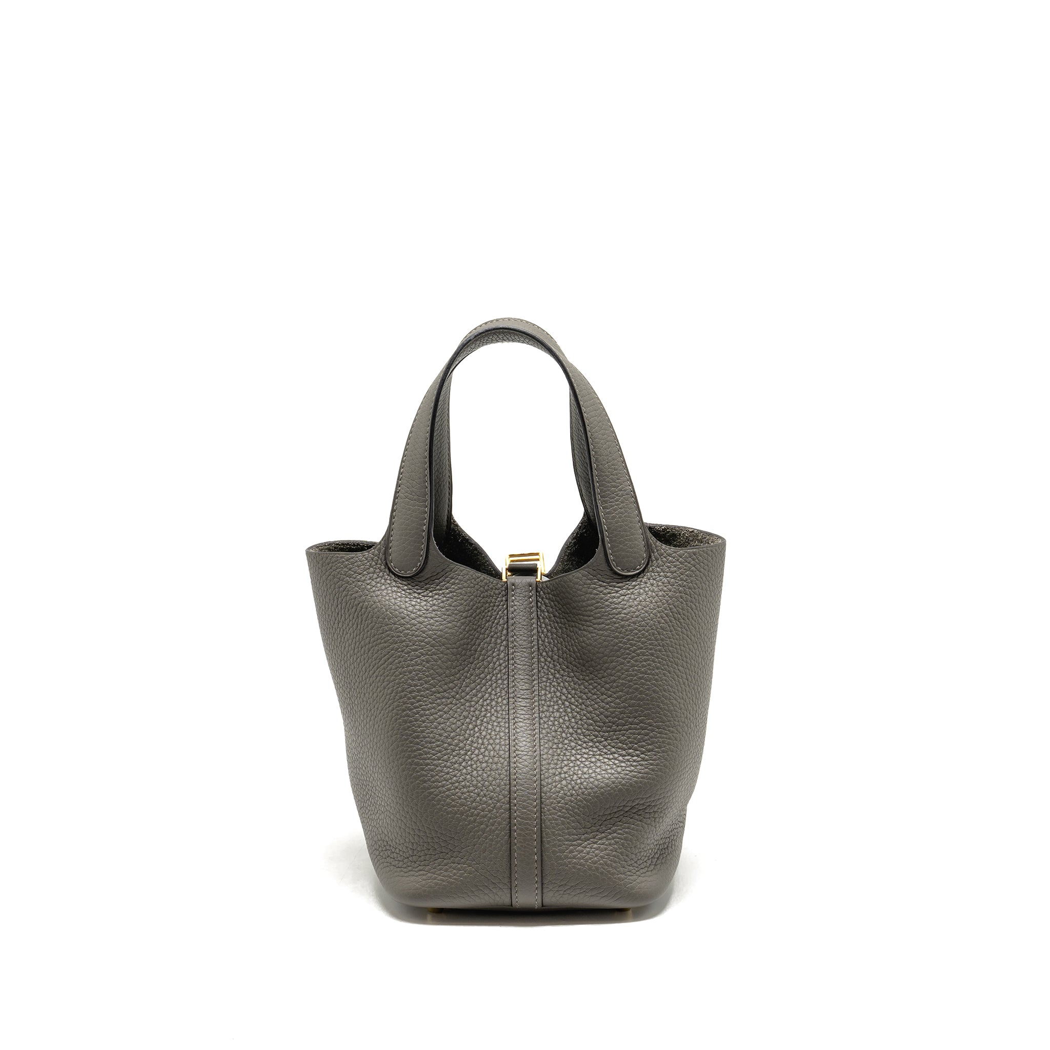 HERMES PICOTIN 18 LOCK BAG CLEMENCE GRIS MEYER GHW
