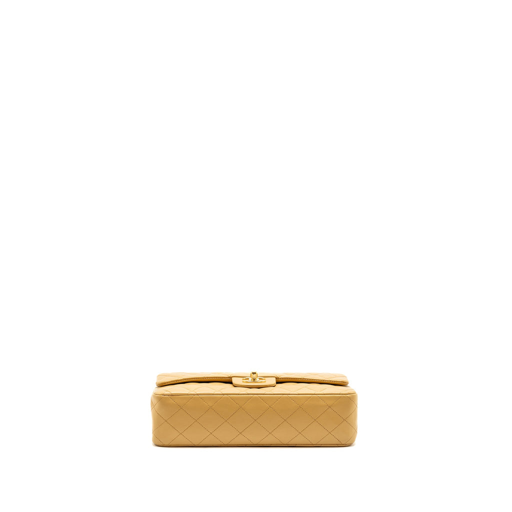 CHANEL MEDIUM CLASSIC DOUBLE FLAP BAG LAMBSKIN BEIGE GHW