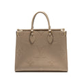 LOUIS VUITTON ONTHEGO MM MONOGRAM EMPREINETE LEATHER GREY LGHW