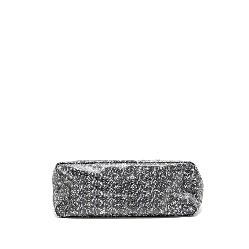 GOYARD BOHEME HOBO PM BAG GOYARDINE CANVAS/CALFSKIN GRIS SHW