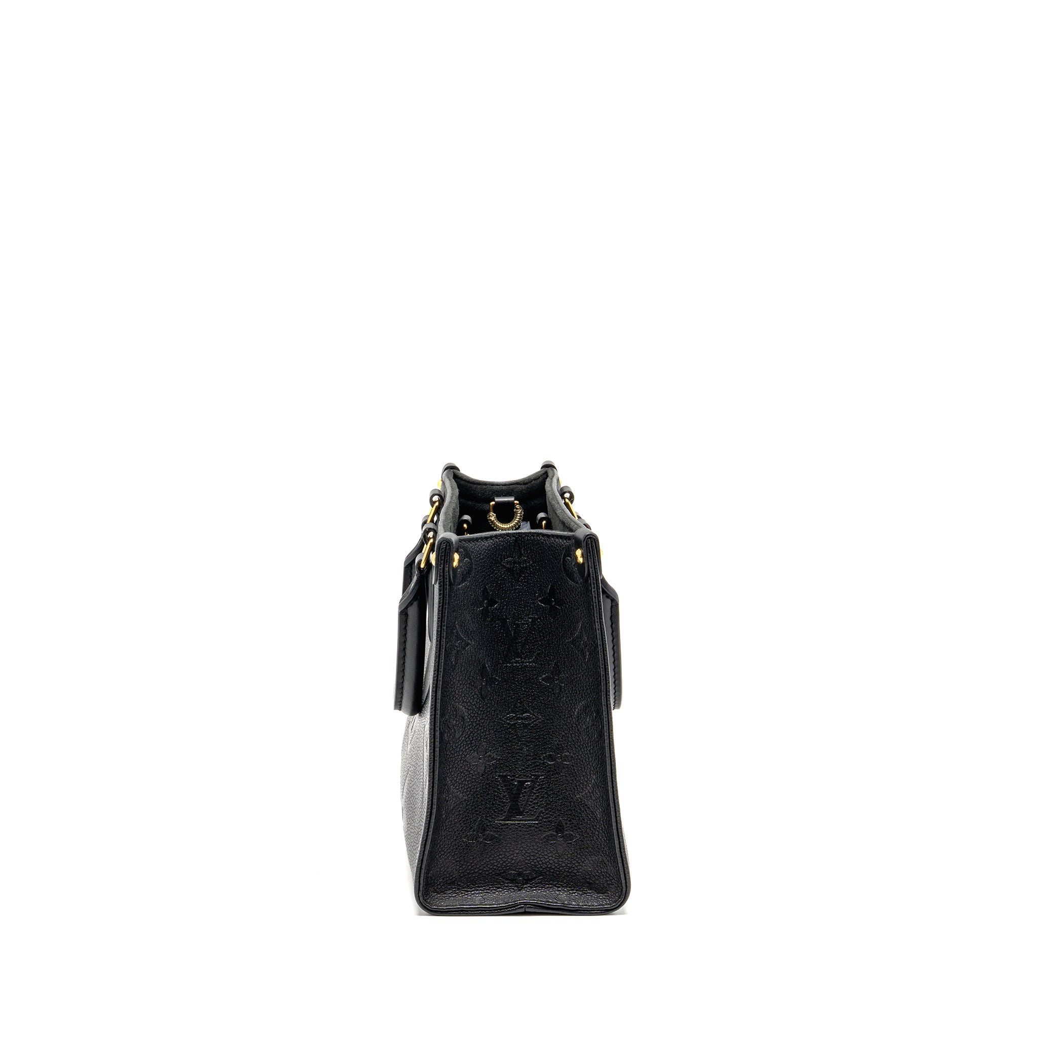LOUIS VUITTON ONTHEGO PM MONOGRAM EMPREINTE LEATHER BLACK GHW