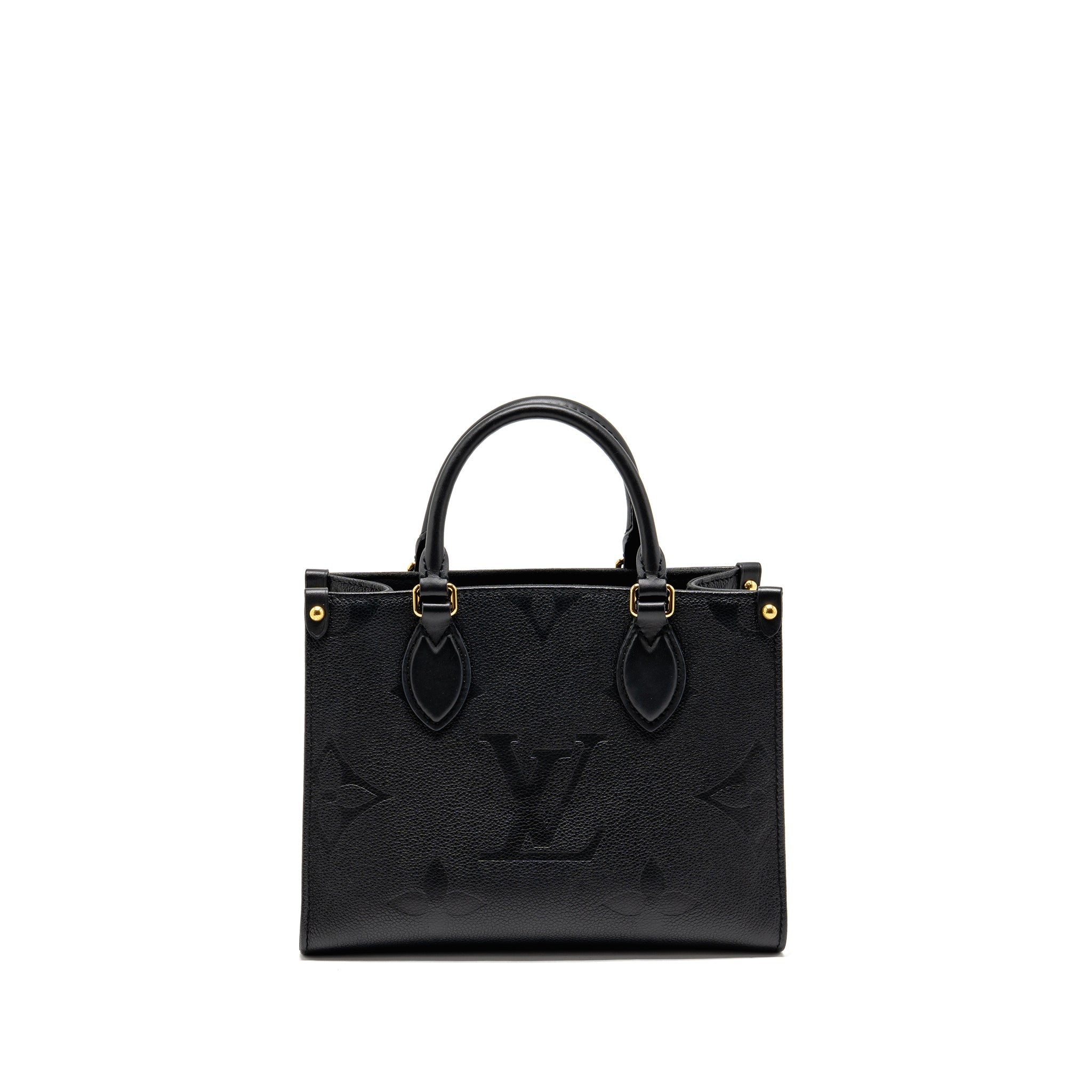 LOUIS VUITTON ONTHEGO PM MONOGRAM EMPREINTE LEATHER BLACK GHW