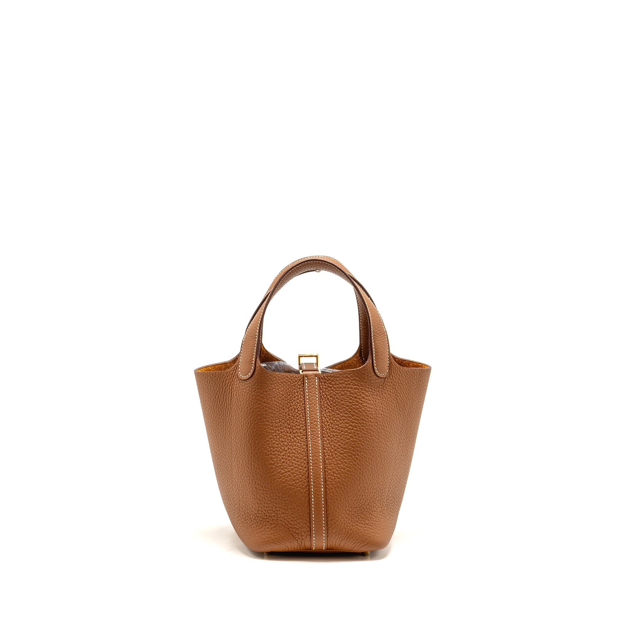 HERMES PICOTIN 18 LOCK BAG CLEMENCE CALFSKIN GOLD GHW