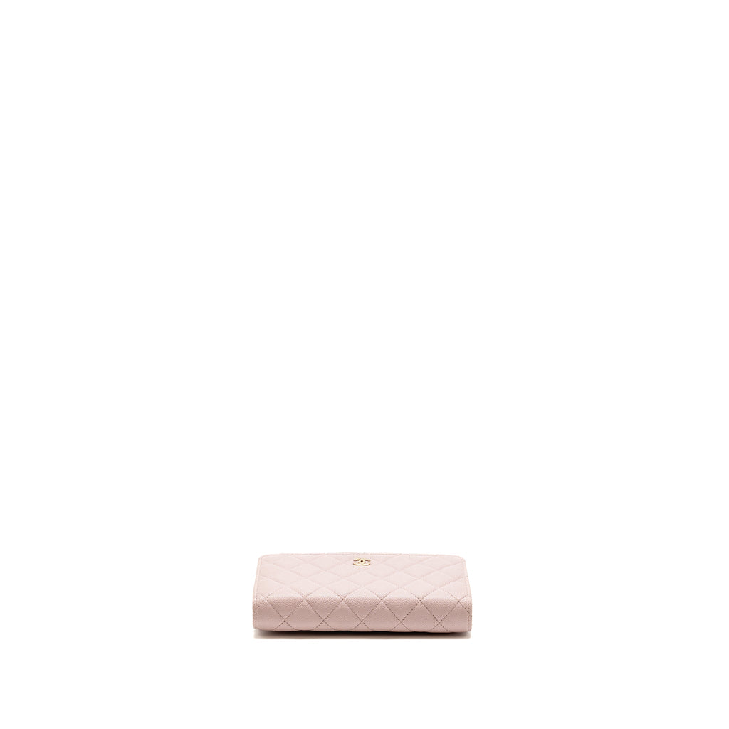CHANEL CLASSIC WALLET ON CHAIN CAVIAR LIGHT PINK LGHW
