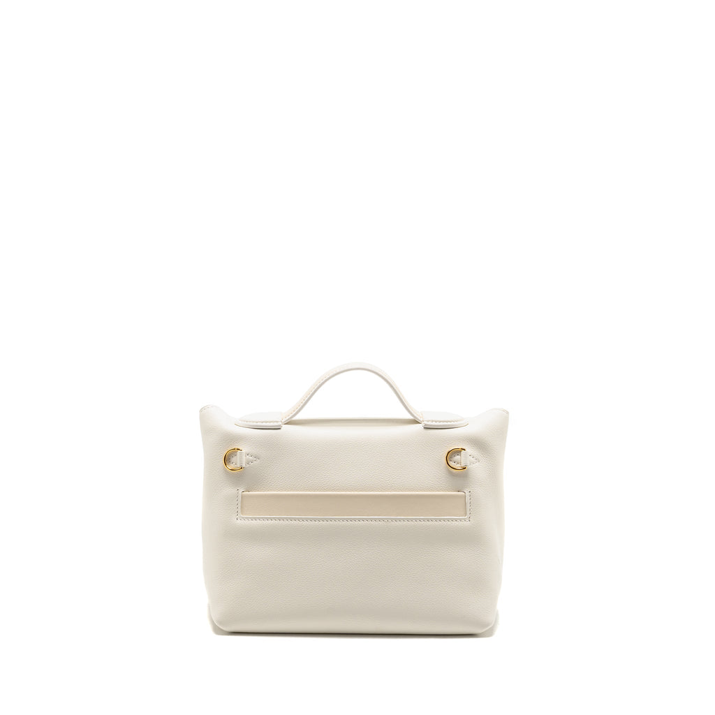 HERMES MINI 2424 24/24-21 BAG EVERCOLOR/SWIFT BLANC/NATA GHW